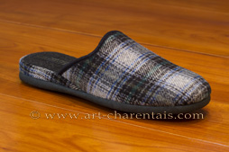 Catalogue Fabricant de Pantoufles Pif'AIR par PIFER Pantoufles PIFER Pantoufles pour hommes gris écossais